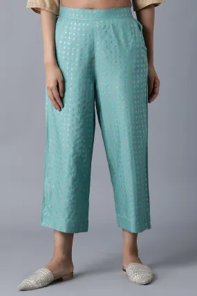 Green Floral Print Culotte