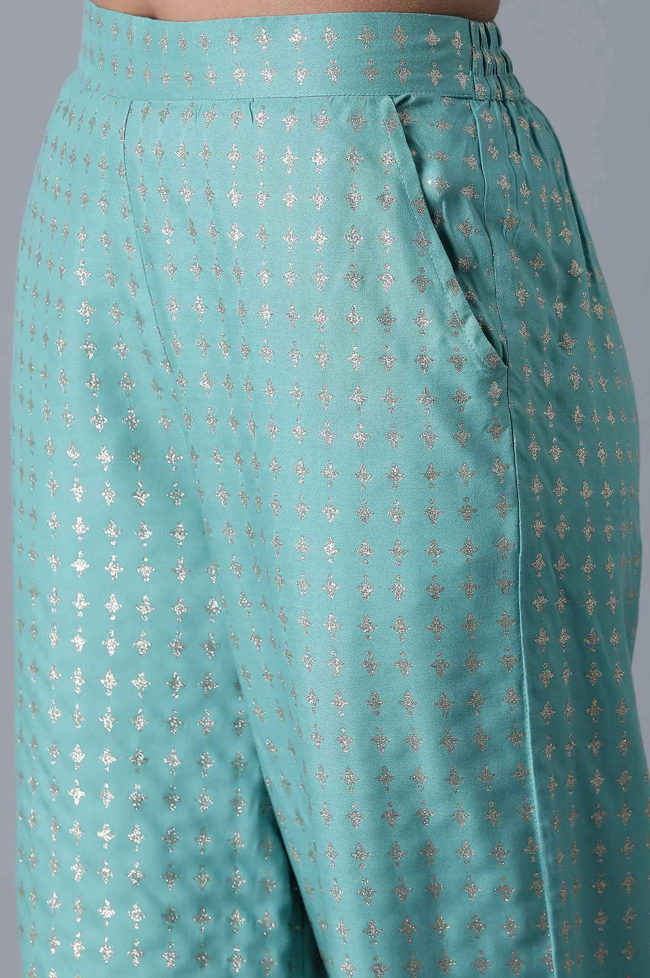 Green Floral Print Culotte
