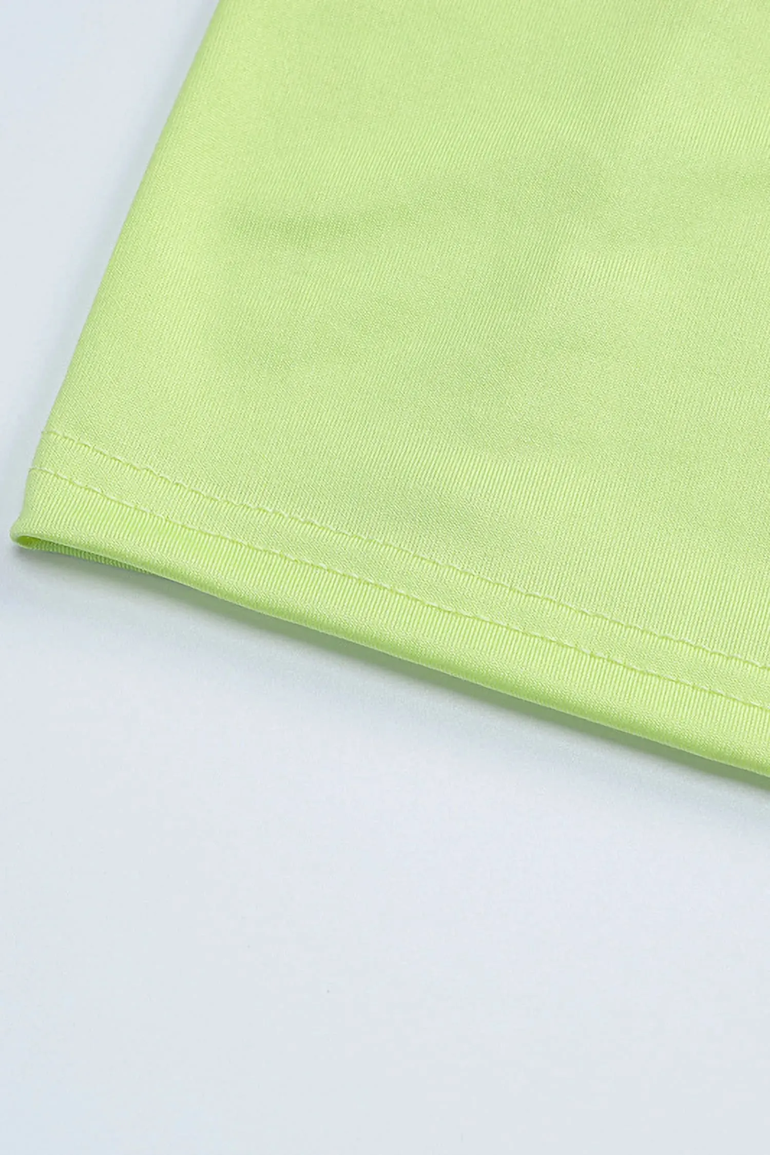 Green Ruffle Split Maxi Dress