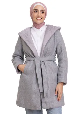Grey Feather Double Face Jacket