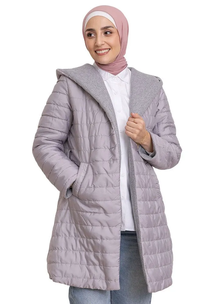Grey Feather Double Face Jacket