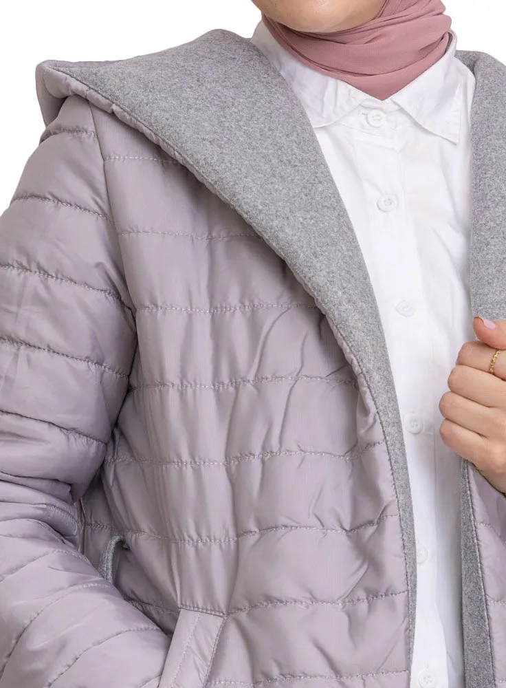 Grey Feather Double Face Jacket