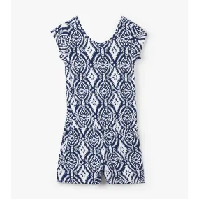 Hatley Navy Medallion Faux Dress Romper