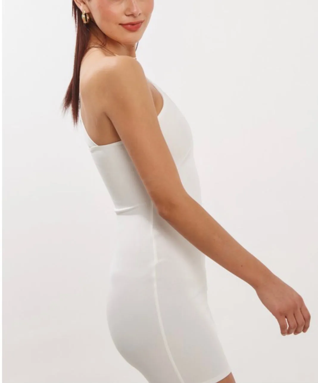 Hot lips white bodycon dress