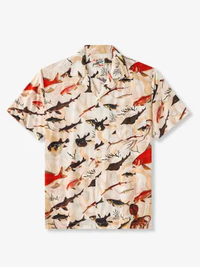 Illustrations Octopus Cotton Camp Shirt