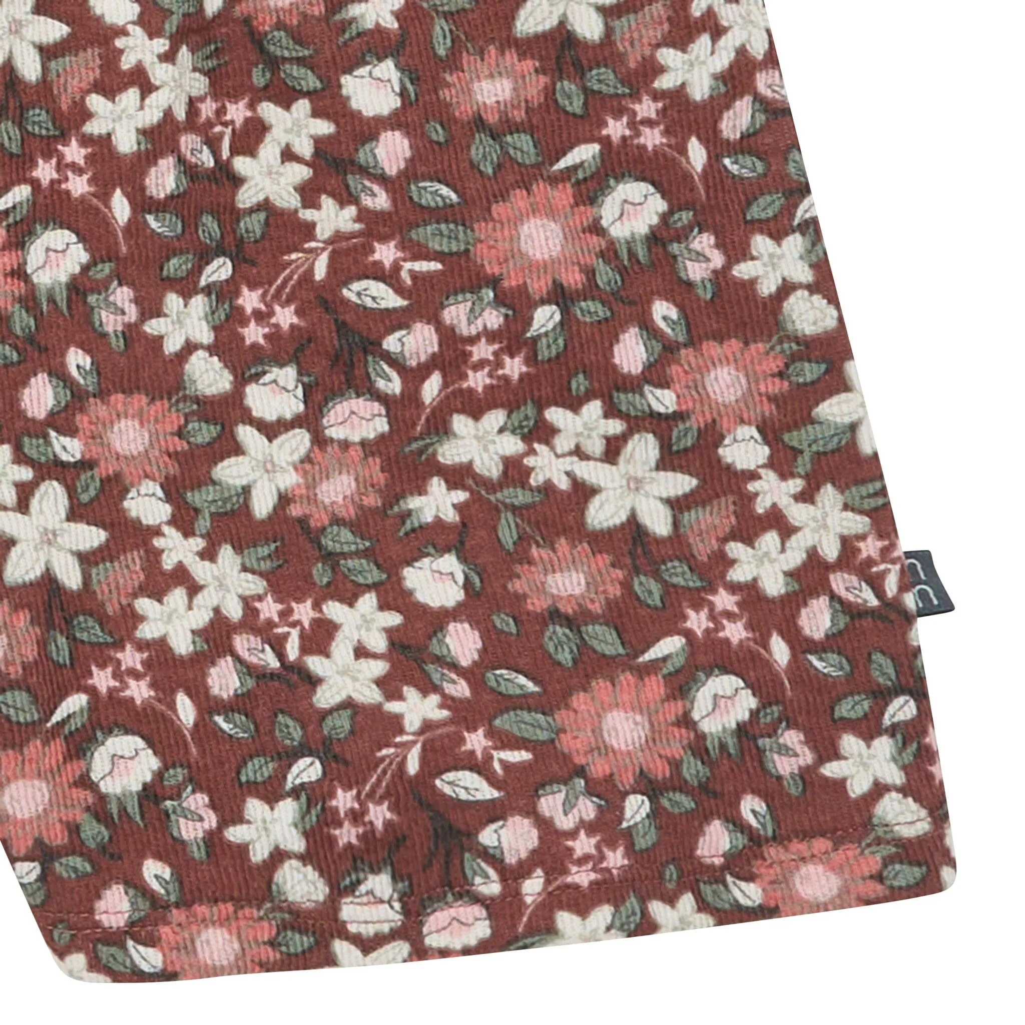 Infant & Toddler Girls Brown Star Floral Ruffle Romper