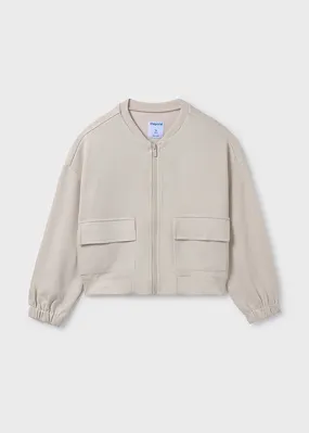 jacket bomber style with pockets - sand-080