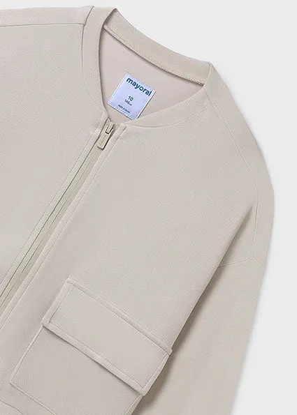 jacket bomber style with pockets - sand-080