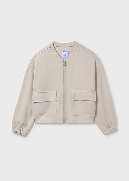 jacket bomber style with pockets - sand-080