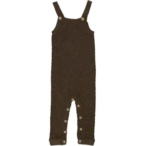 Knit Romper Bobbie - brown melange