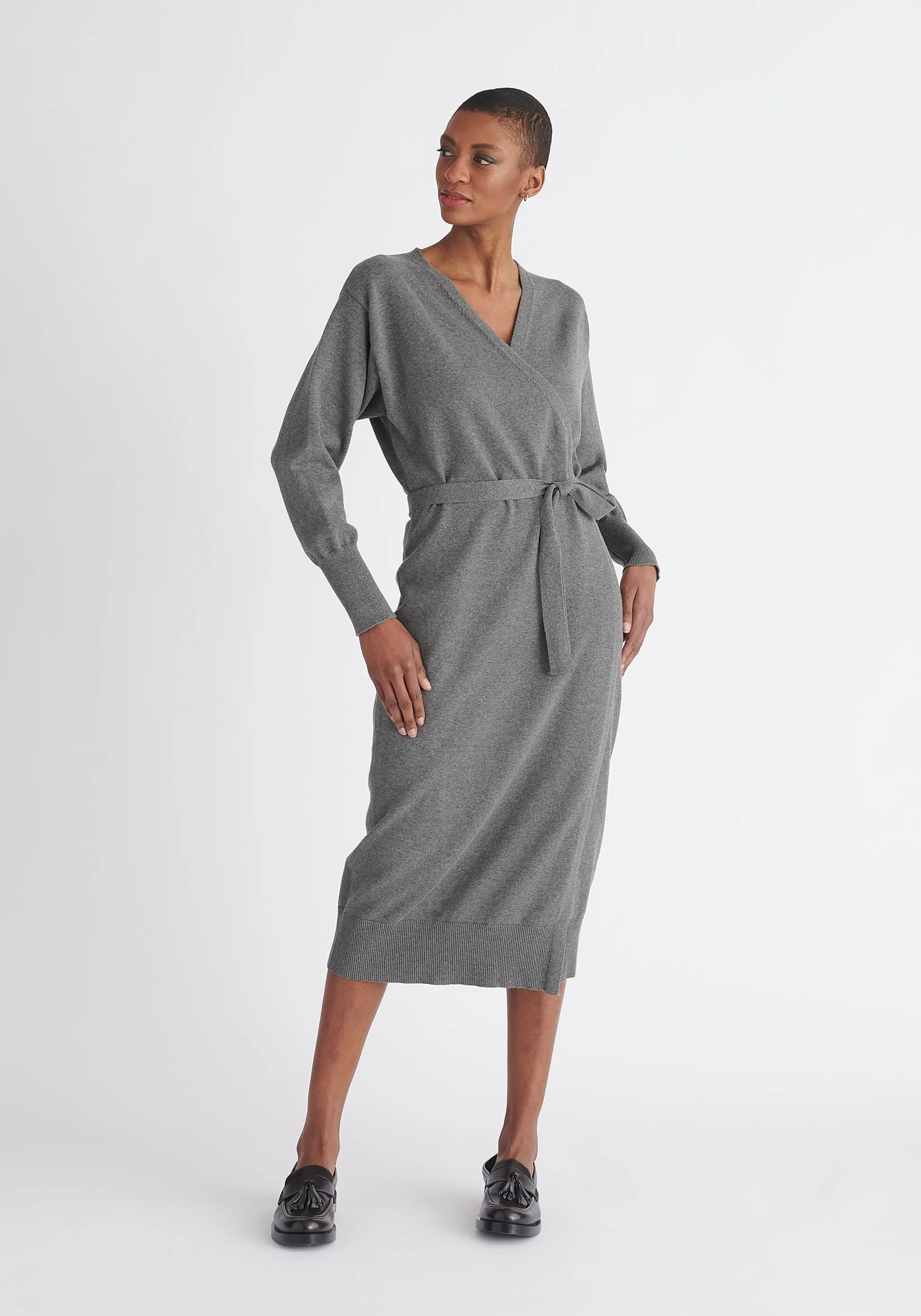 Knitted Wrap Dress