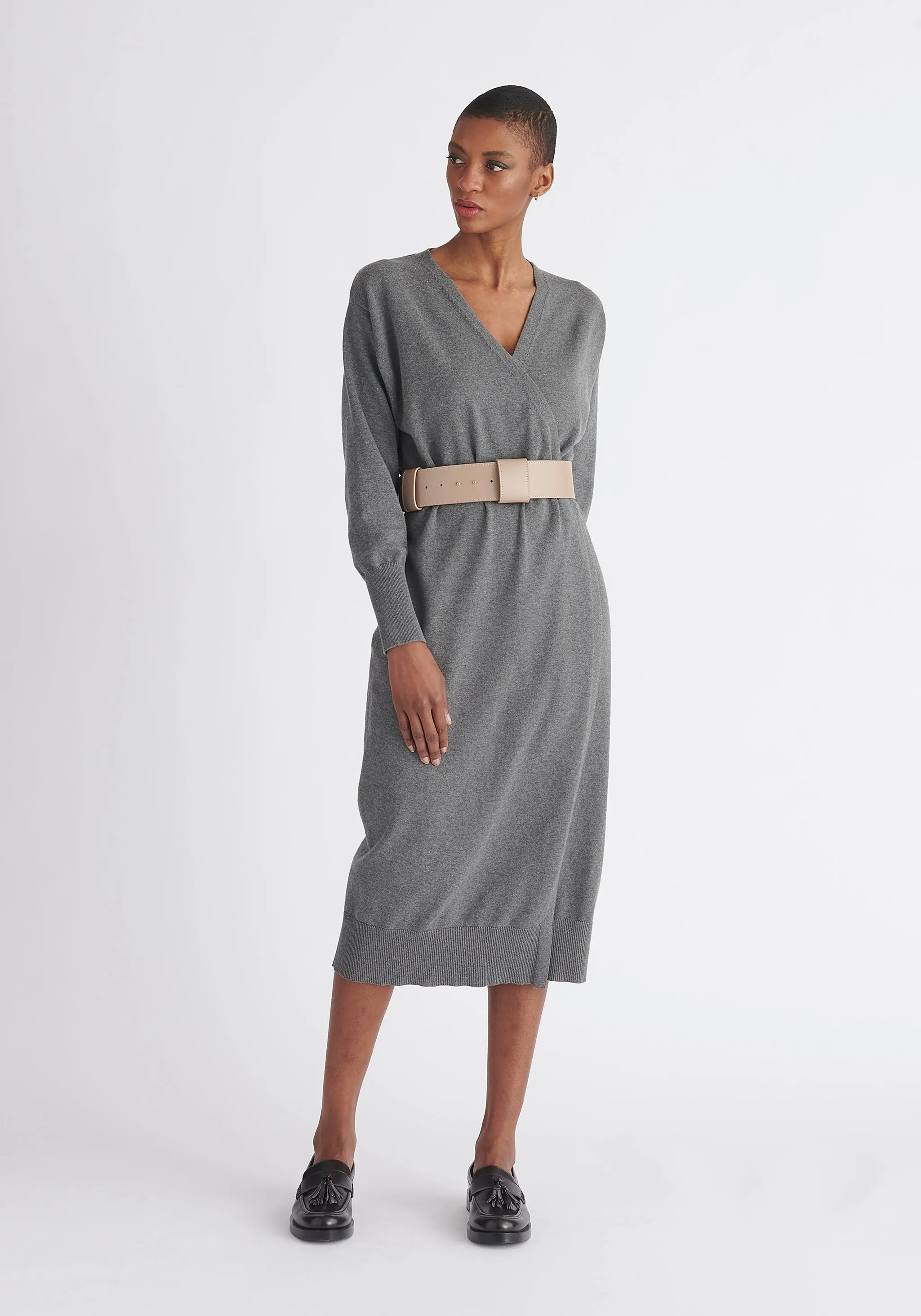 Knitted Wrap Dress