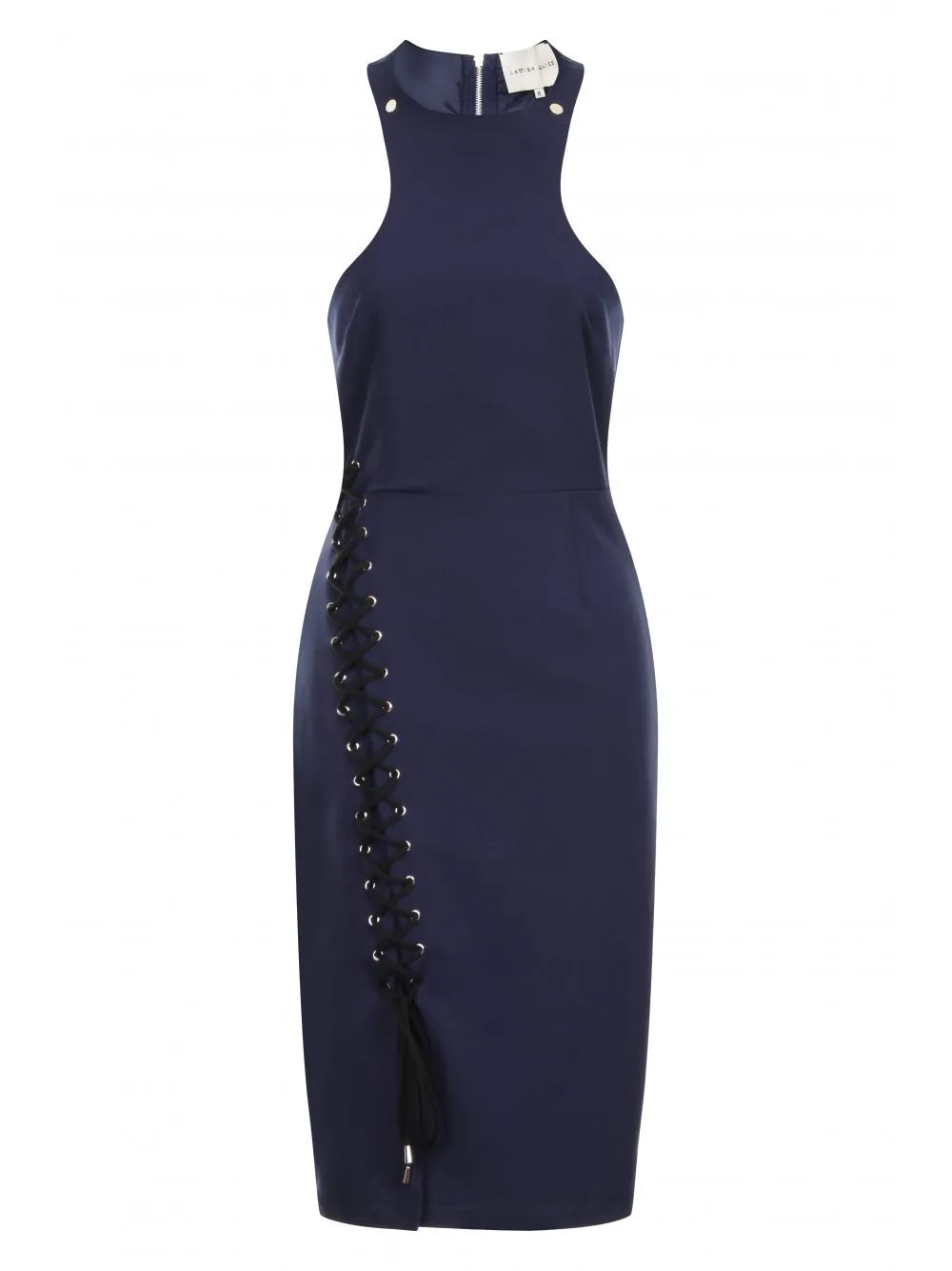 Lavish Alice Asymmetric Bodycon Midi Dress