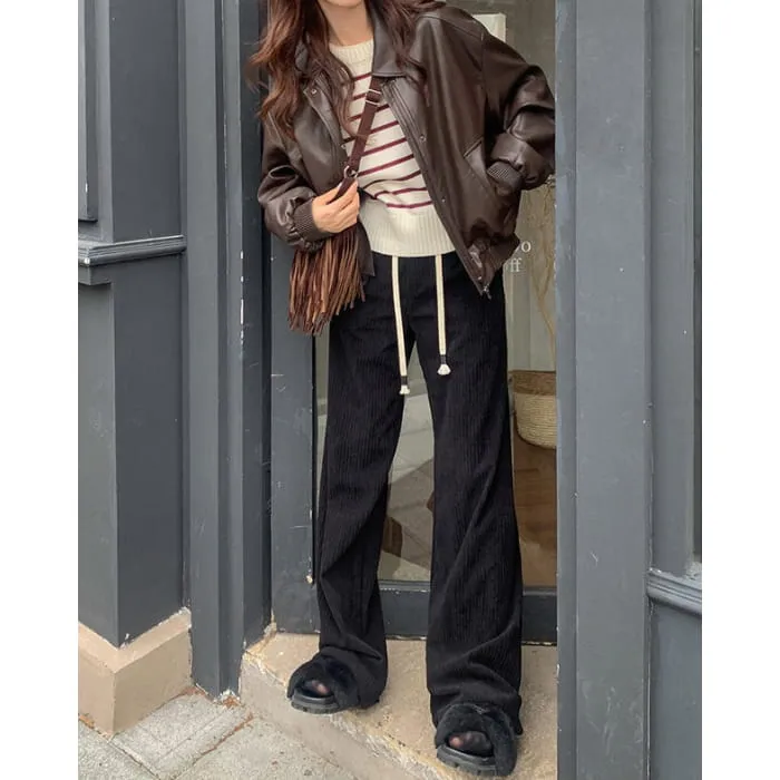 Leather Bomber Jacket