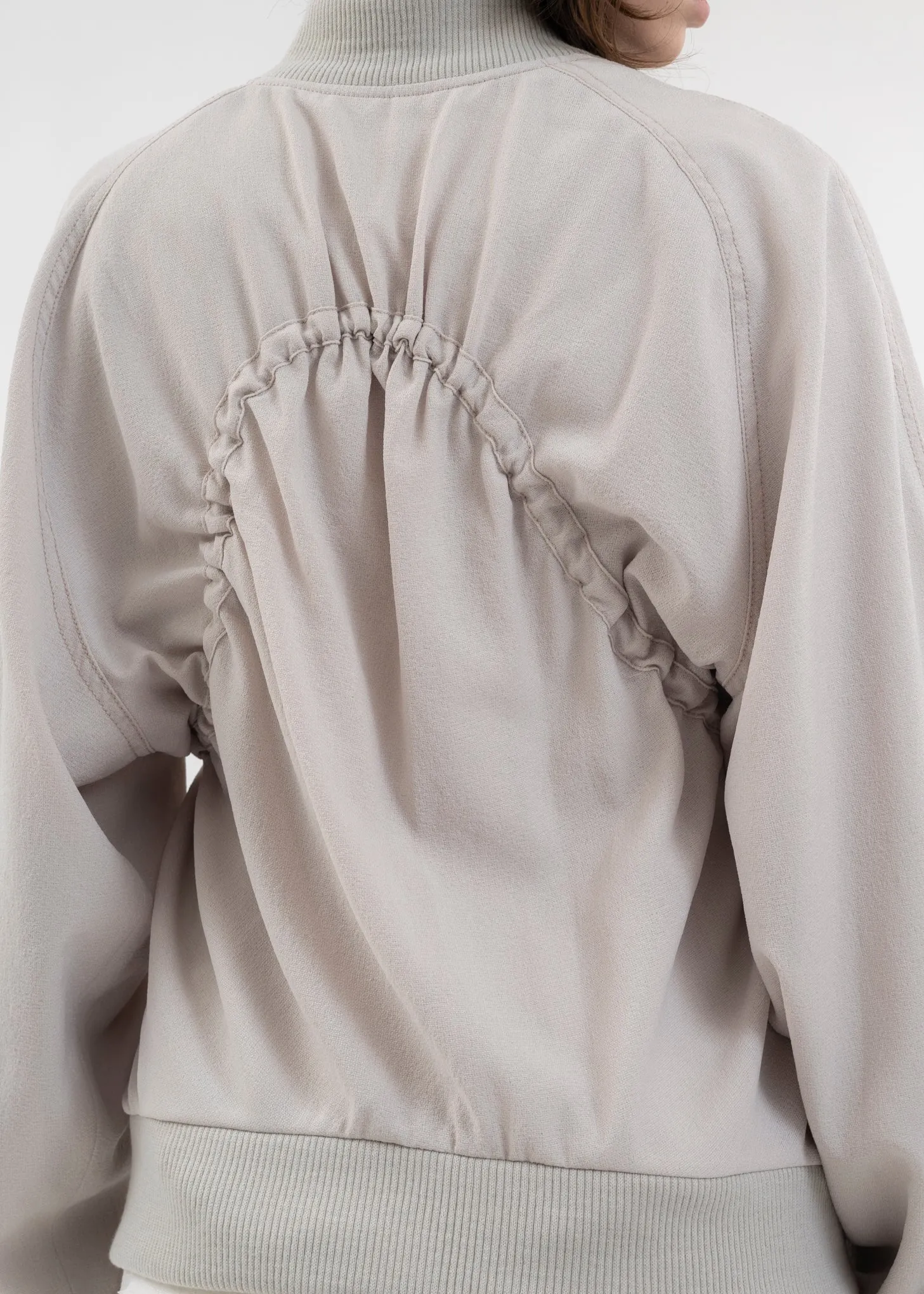 LIGHT GREY REVERSIBLE BOMBER JACKET