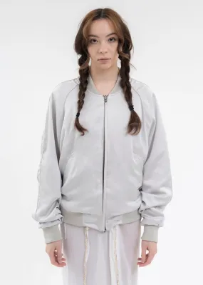 LIGHT GREY REVERSIBLE BOMBER JACKET