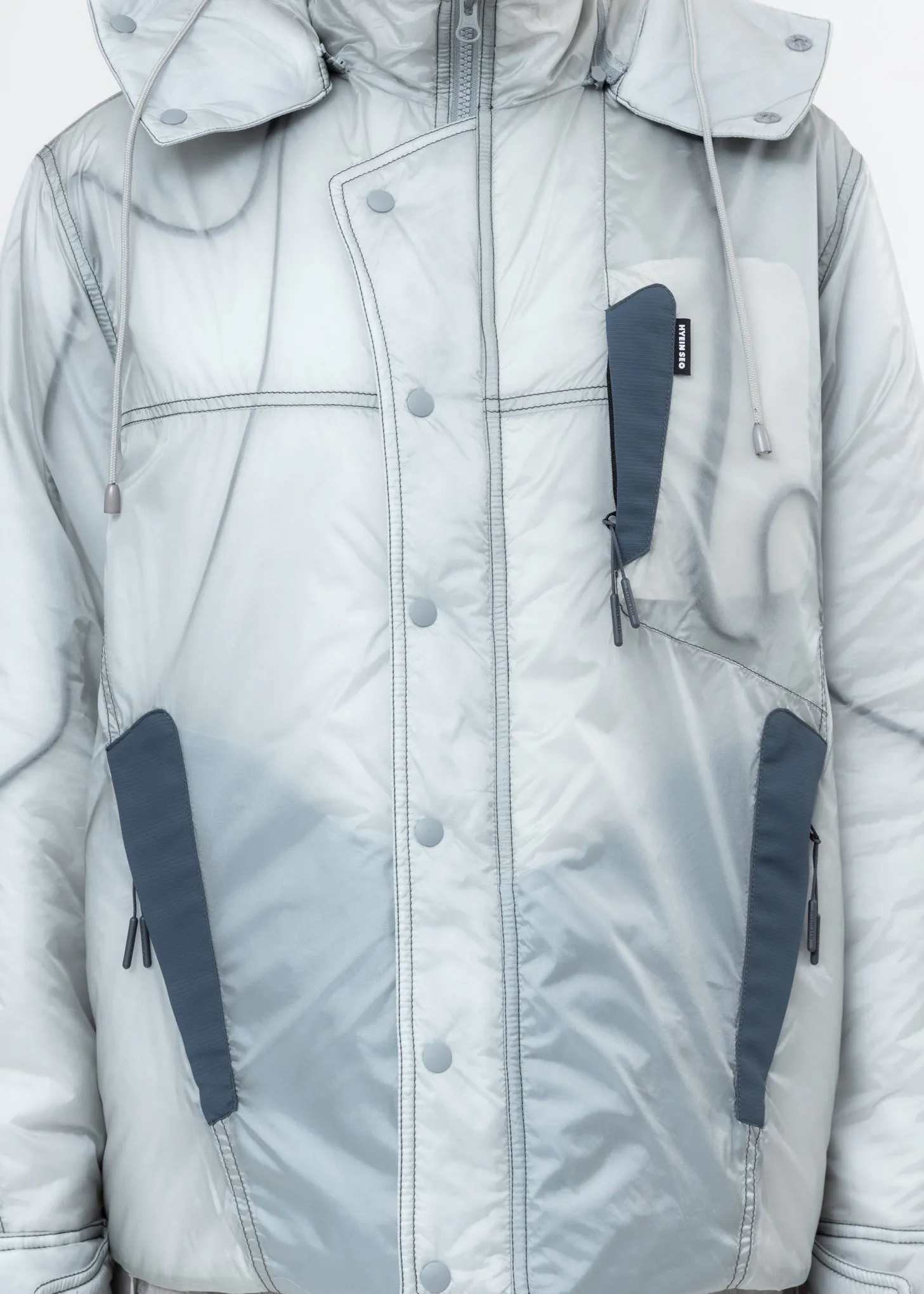 Light Grey Transparent Padded Jacket