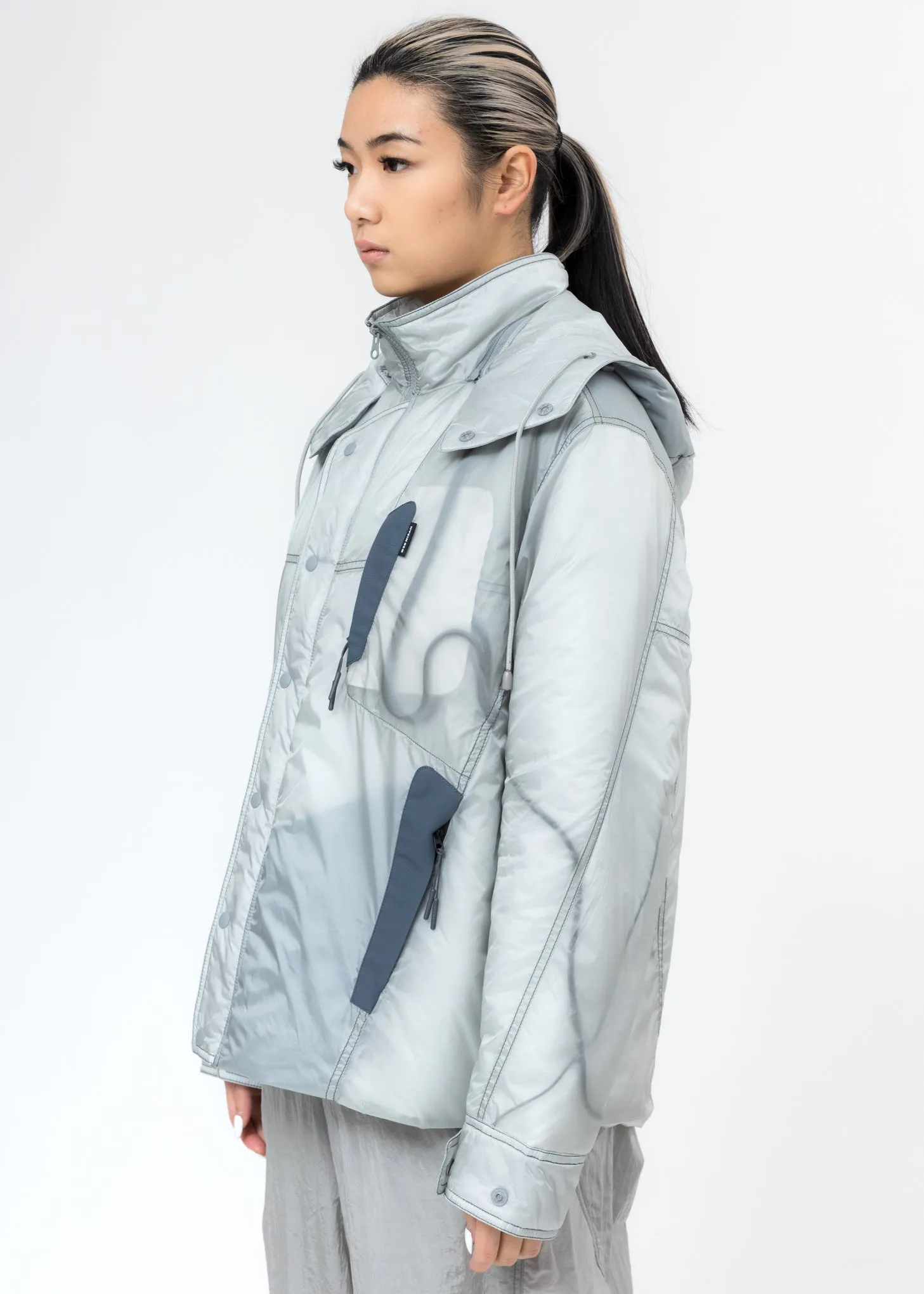 Light Grey Transparent Padded Jacket