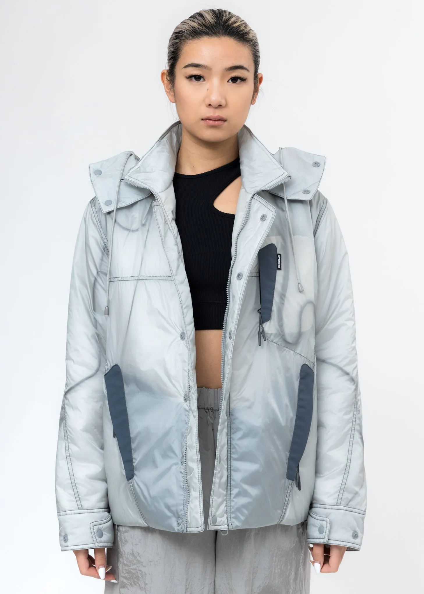 Light Grey Transparent Padded Jacket