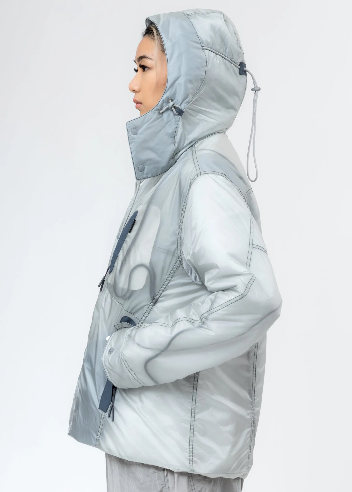 Light Grey Transparent Padded Jacket