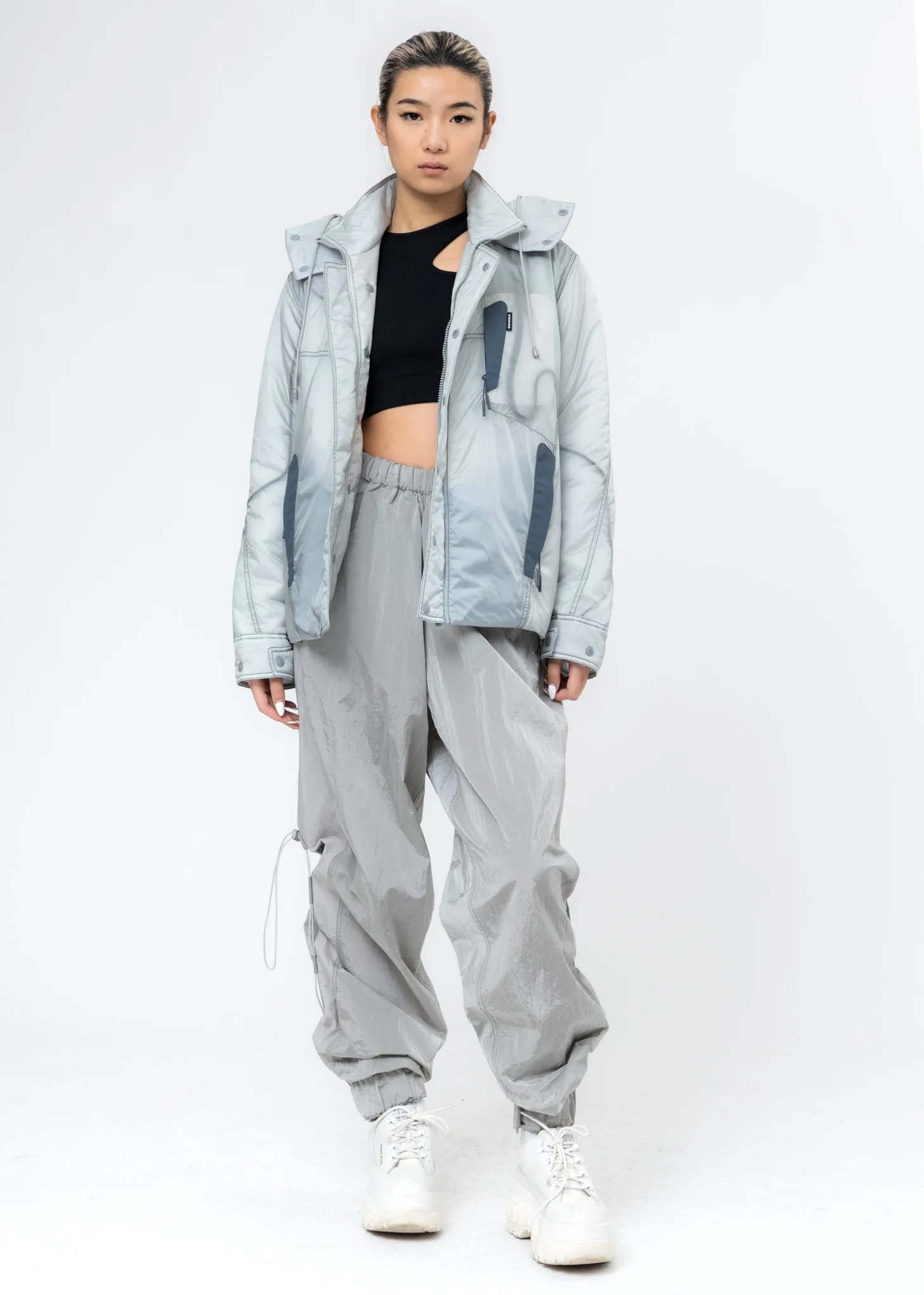 Light Grey Transparent Padded Jacket