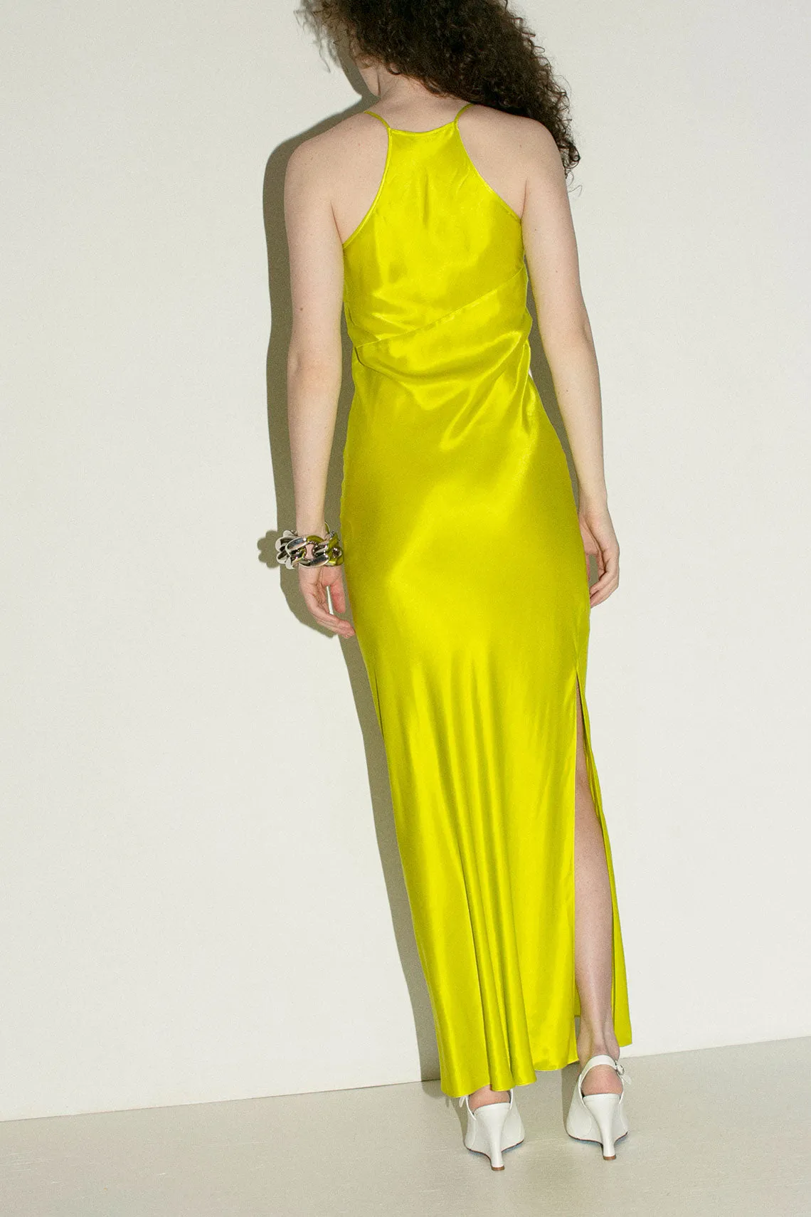 Lime Serena Slip Dress