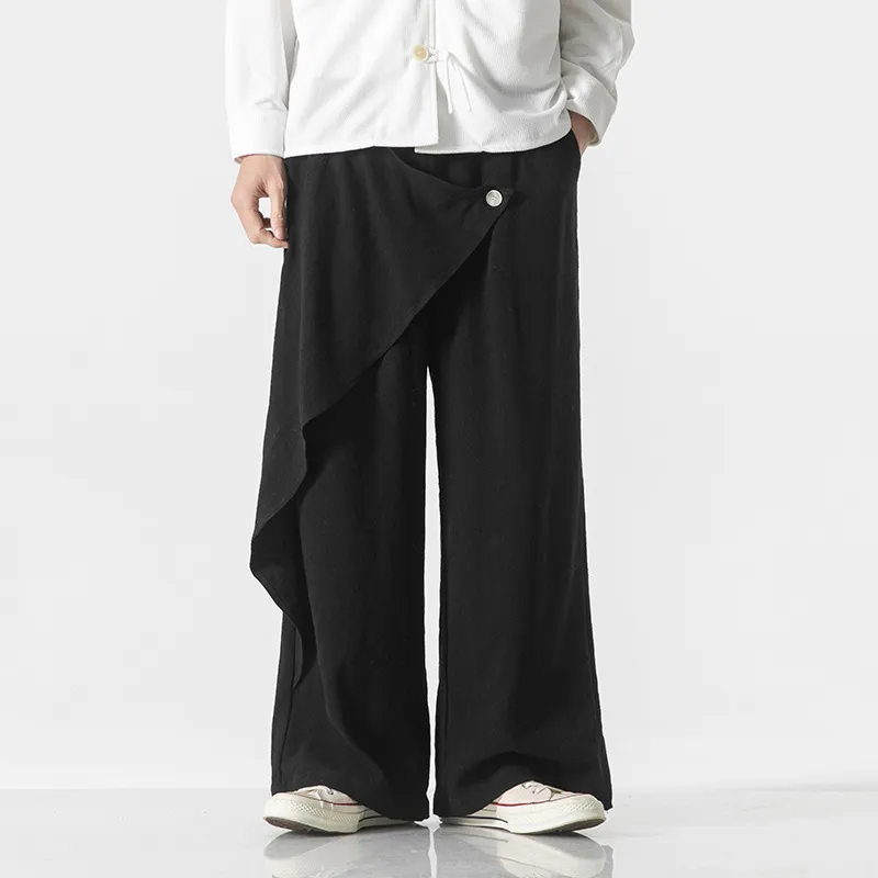 Linen Japanese Style Pants Retro Unisex