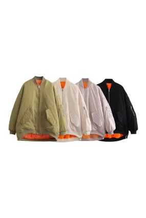 'Mariah' Casual Aviator Bomber Jacket