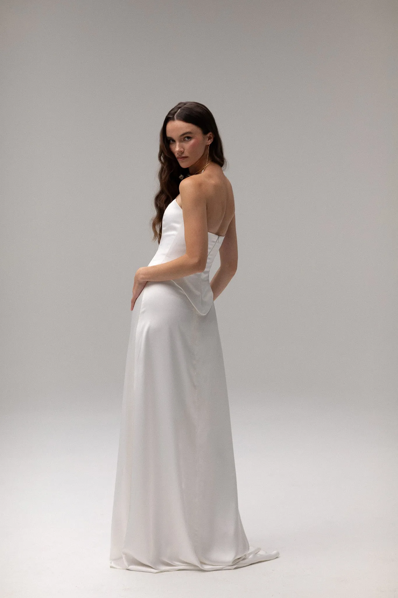 Matte Satin Maxi Skirt