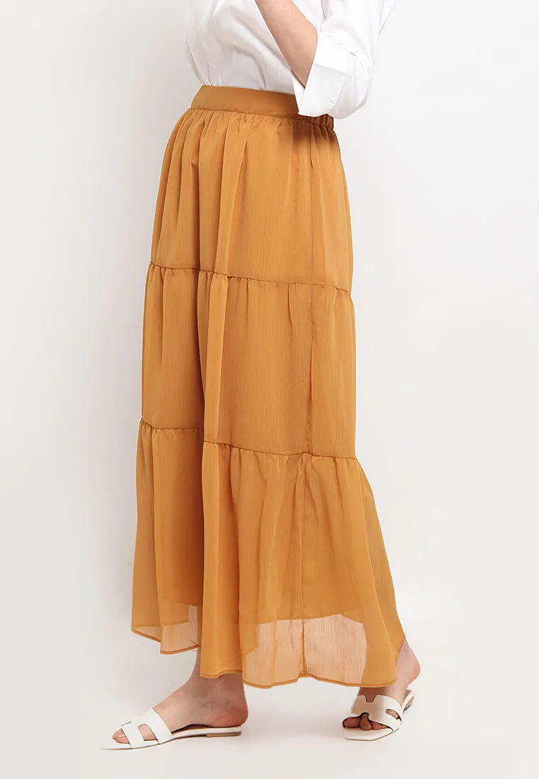 Maxi Skirt with Tiered Details