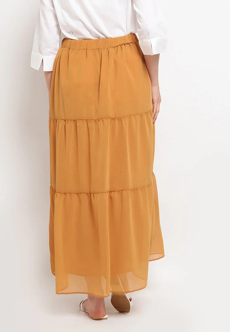 Maxi Skirt with Tiered Details