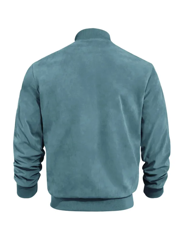 Men's Like Suede Bomber Jacket