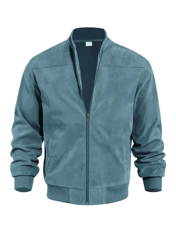 Men's Like Suede Bomber Jacket