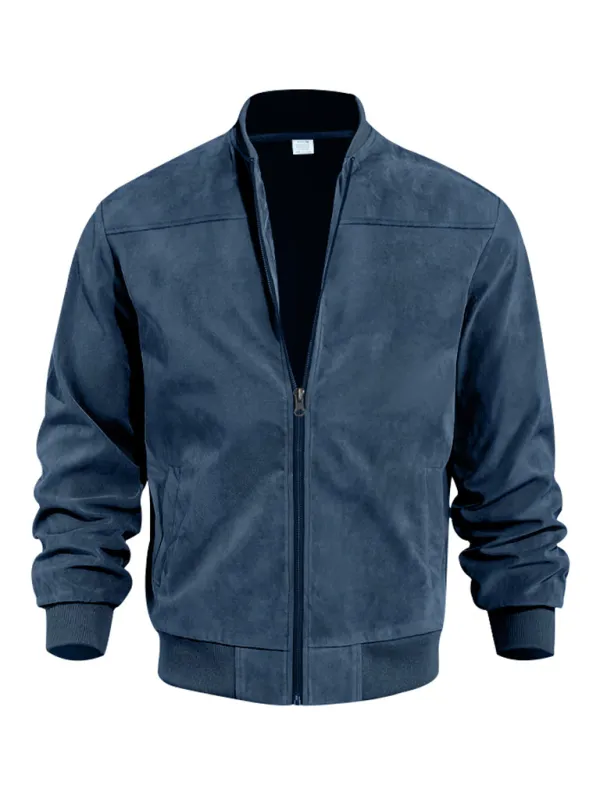 Men's Like Suede Bomber Jacket