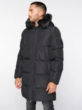 Mens Omarez 2.0 Long Puffer Jacket Black