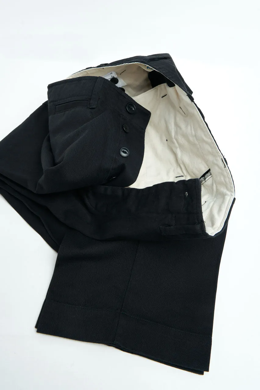 Merz b. Schwanen Relaxed Chino "01" Organic Cotton Deep Black