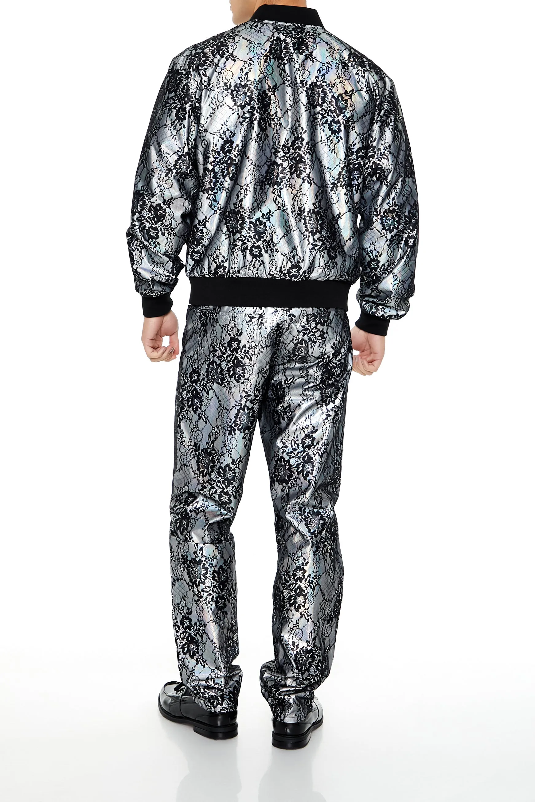 Metallic Lace Slim Fit Pant