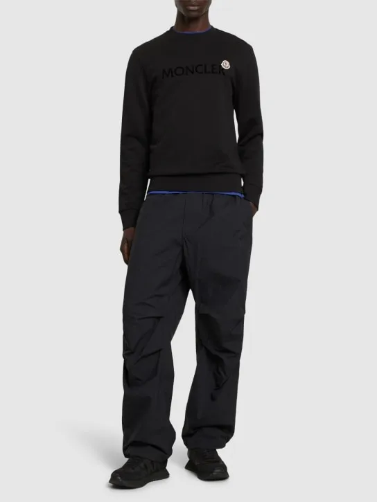 Moncler   Logo patch cotton sweatshirt 