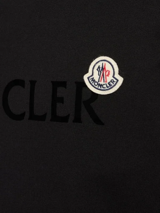 Moncler   Logo patch cotton sweatshirt 