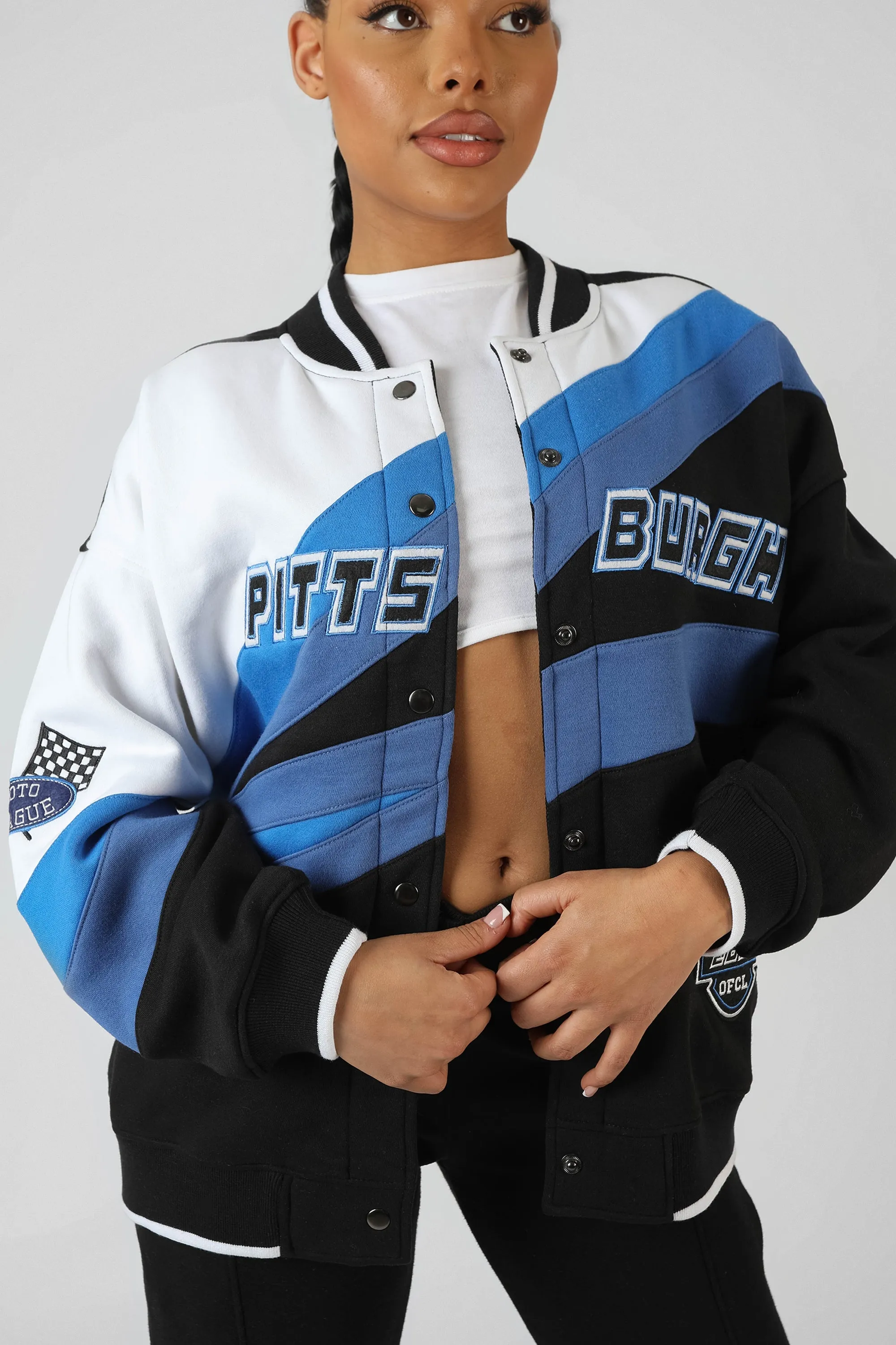 Motorcross Bomber Jacket Blue