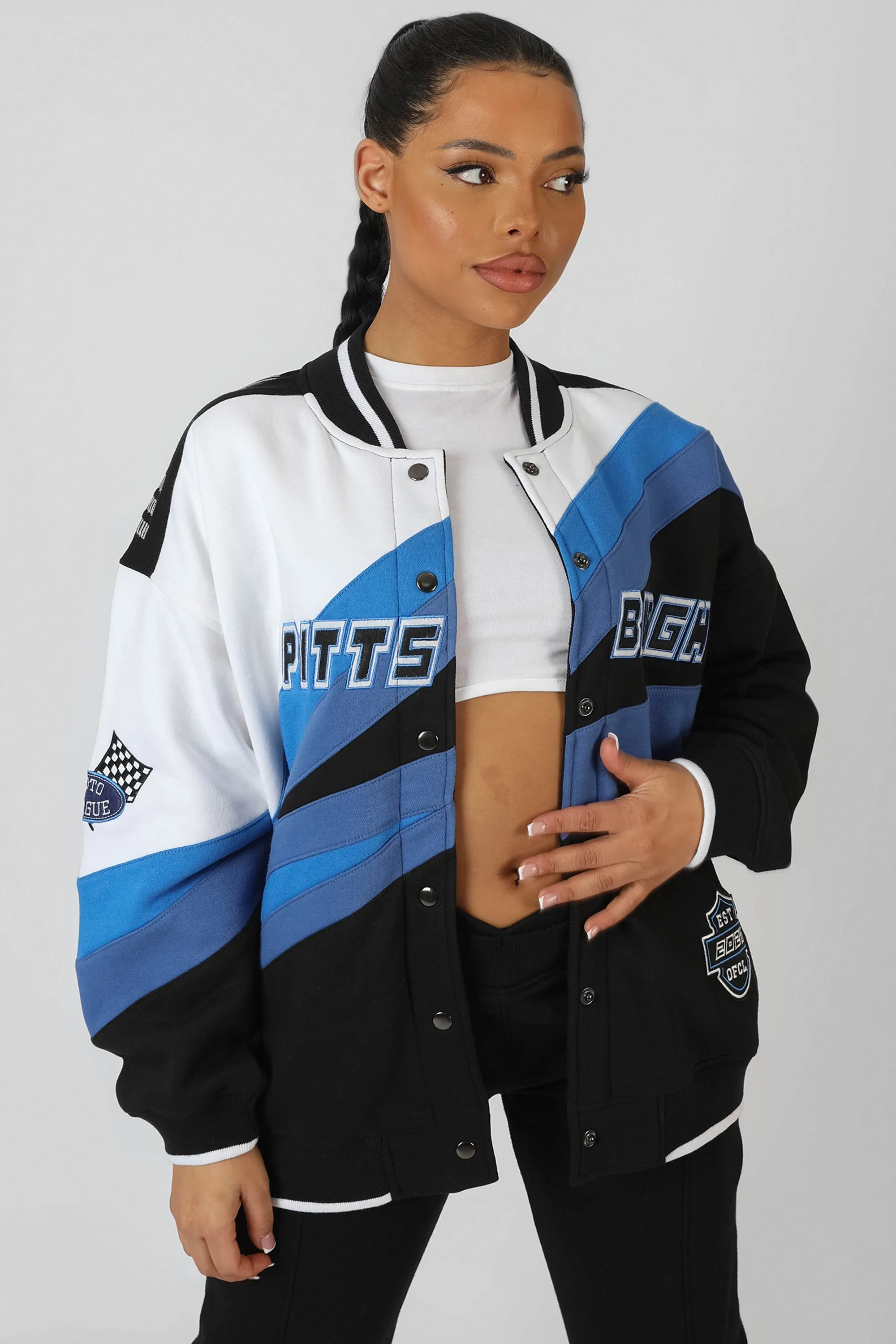 Motorcross Bomber Jacket Blue
