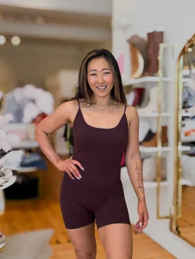 One To Watch Romper  - Chocolate