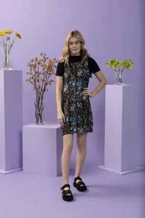 Orchid Linen Apron Dress