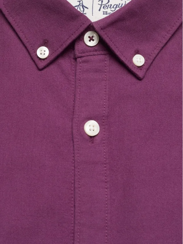 Original Penguin Slim Fit Oxford Shirt - Italian Plum
