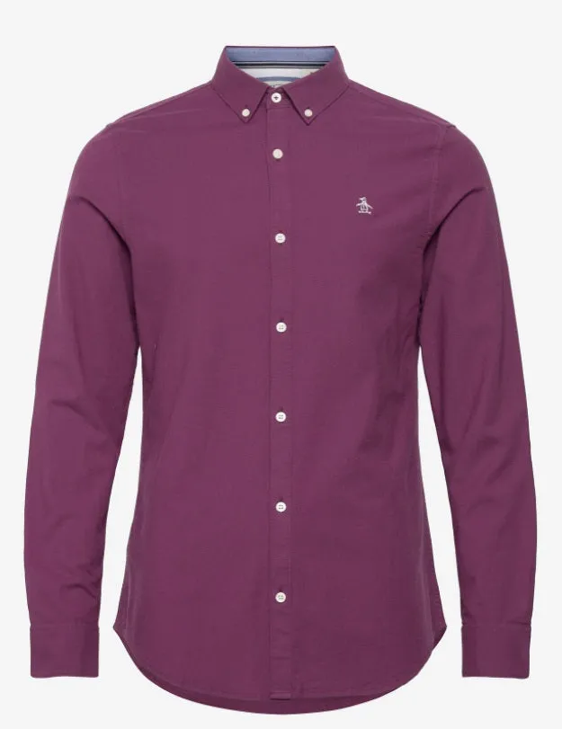 Original Penguin Slim Fit Oxford Shirt - Italian Plum