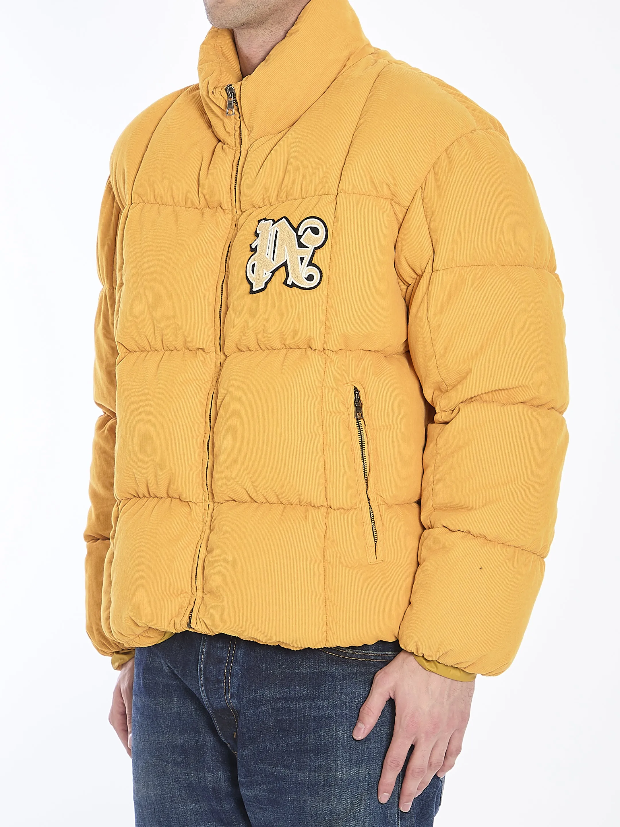 Palm Angels Monogram Corduroy Puffer Jacket
