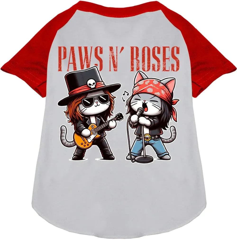 Paws and Roses Rock n Roll Shirt