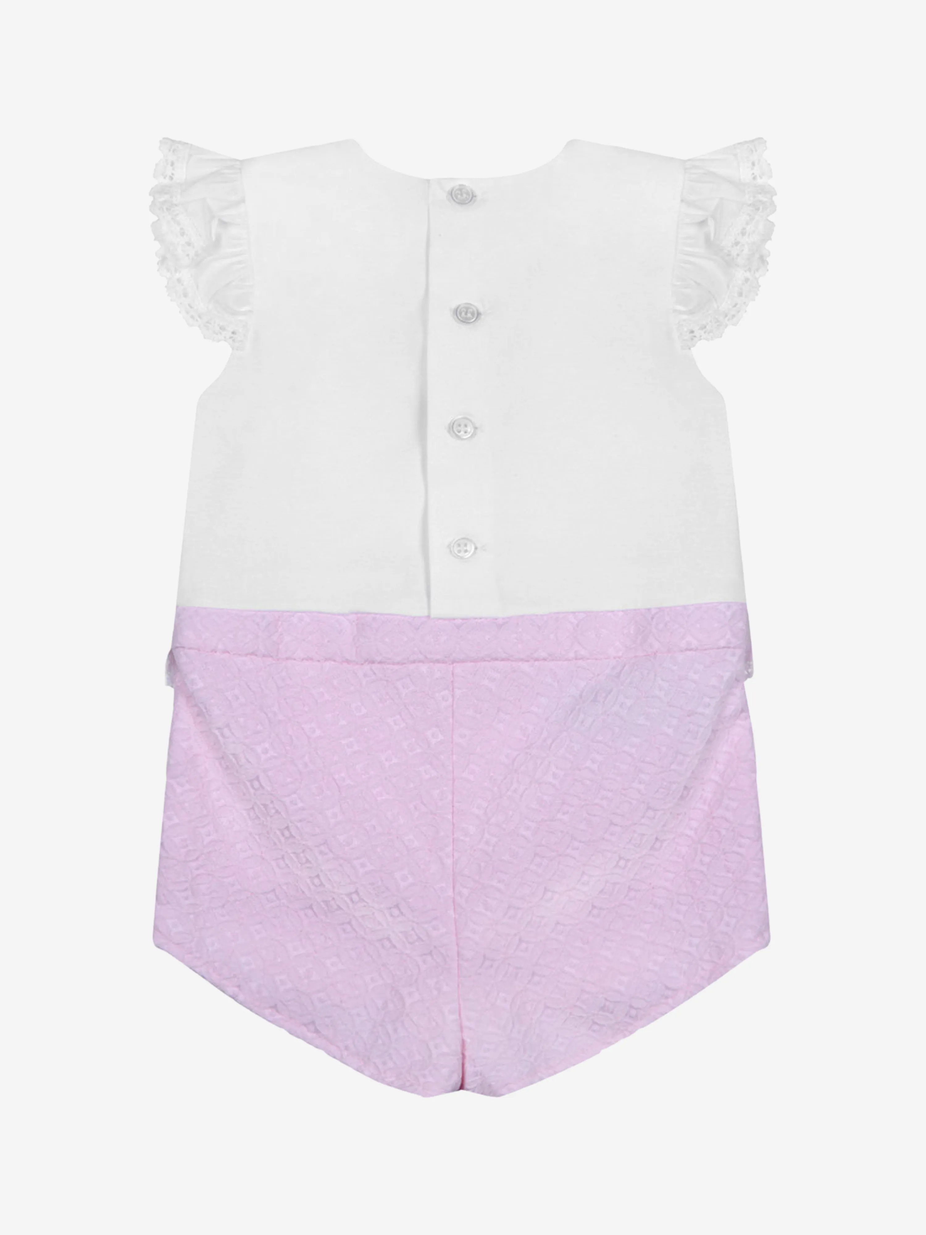 Paz Rodriguez Baby Girls Romper - White & Cotton Romper