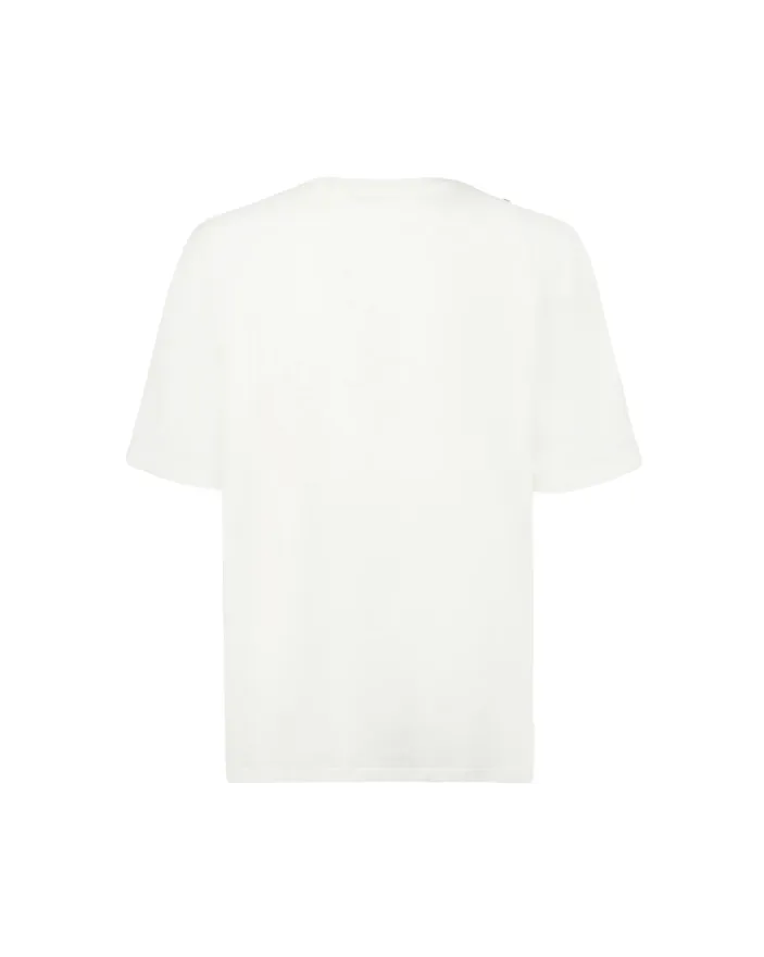 Phobia T-shirt unisex bianca con fulmini blu grigi azzurri PH00107BLGRLB
