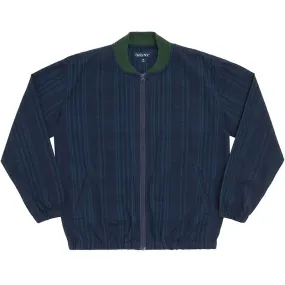 Plaid Bomber Jacket Navy